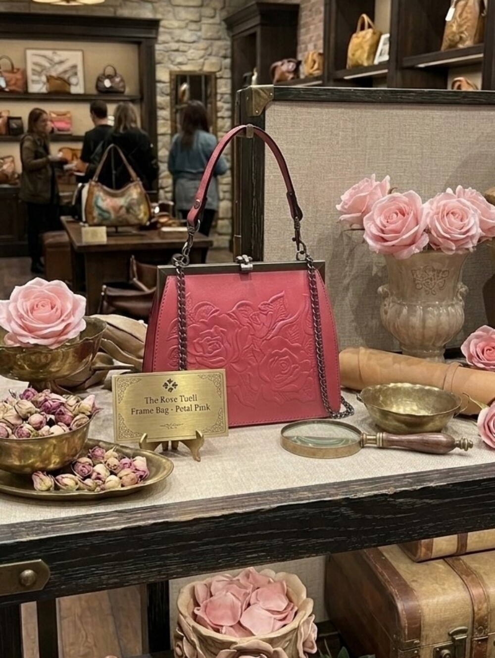 Patricia Nash Rose Tooled Crossbody Satchel - NWT - Picture 13 of 14